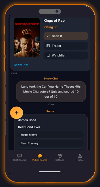 Phone Mockup with ScreenChat UI